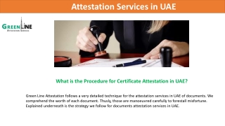 What is the Procedure for Certificate Attestation Services in UAE?