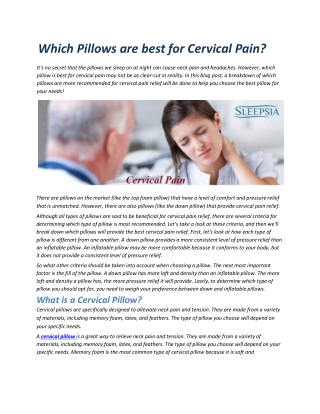 Which Pillows are Best for Cervical Pain