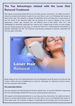 The Top Advantages related with the Laser Hair Removal Treatment