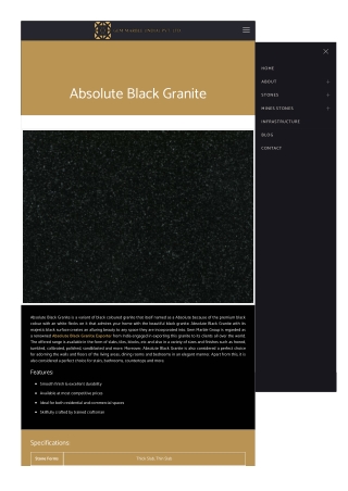 Absolute Black Granite Exporter