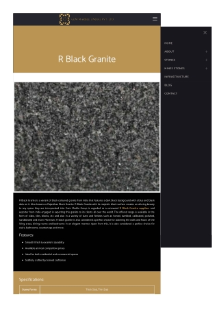 R Black Granite Suppliers