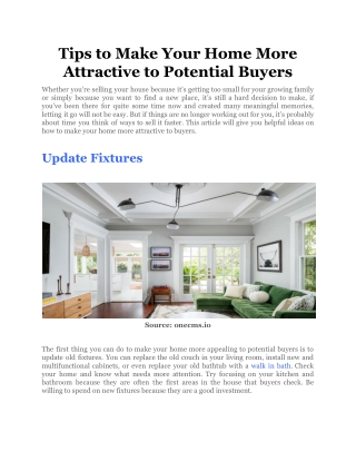 Tips to Make Your Home More Attractive to Potential Buyers