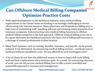 Can Offshore Medical Billing Companies Optimize Practice Costs