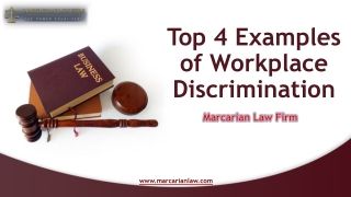 Top 4 Examples of the Workplace Discrimination