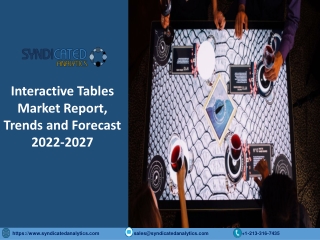 Interactive Tables Market: Overview, Size, Share, Demand, Trend, Growth
