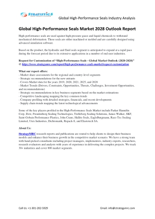 Global High-Performance Seals Market Overview Analysis and Growth