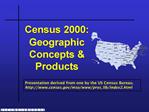 Census 2000: Geographic Concepts Products