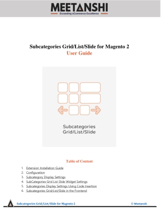 Magento 2 Subcategories Grid/List/Slide