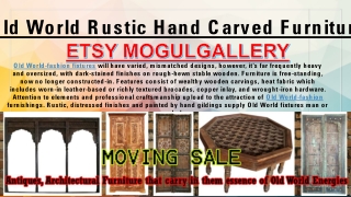 Old World Rustic Hand Carved Furniture