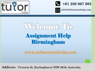 Assignment Help Birmingham PPT