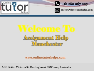 Assignment Help Manchester PPT