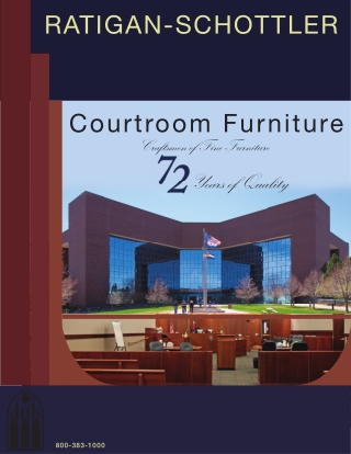 Wooden Courtroom Benches
