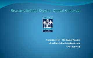 Reasons behind Regular Dental Checkups