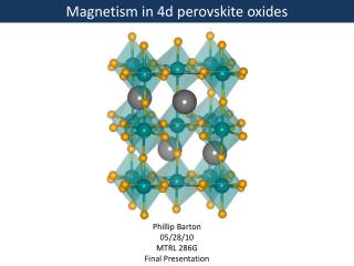Magnetism in 4d p erovskite oxides