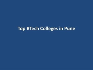 Top BTech Colleges in Pune