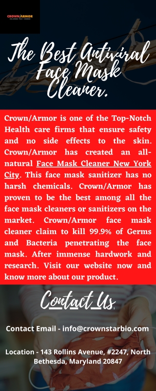 The Best Antiviral Face Mask Cleaner