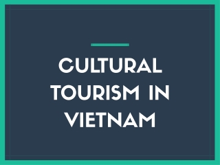 VIETNAM CULTURAL TOURISM