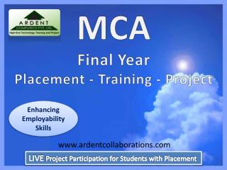 MCA Final Year Placement - Training - Project