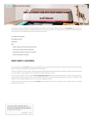 WHAT ACCESSORIES COME WITH CRICUT MAKER 3 & HOW TO SET THEM UP?