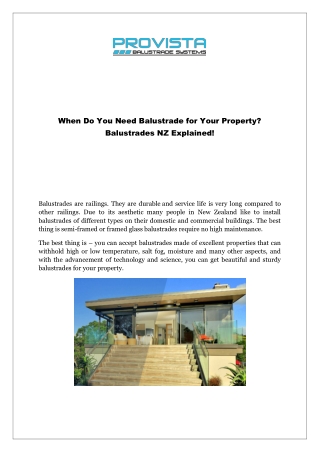 When Do You Need Balustrade for Your Property? Balustrades NZ Explained!