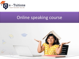 Online speaking course