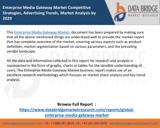 Enterprise Media Gateway Market Competitive Strategies, Advertising Trends, Market Analysis by 2029