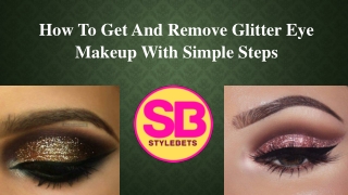 How to do Glitter eye makeup?