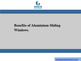 Benefits of Aluminium Sliding Windows