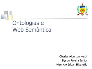 Ontologias e Web Semântica