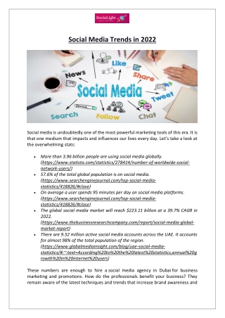 Social Media Trends in 2022