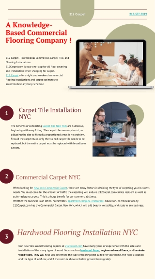 A Knowledge-Based Commercial Flooring Company !