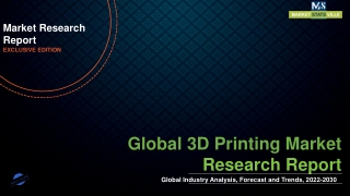 3D Printing Market Key Manufacturers, Development Trends and Competitive Analysi