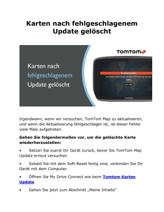 Karten nach fehlgeschlagenem Update gelöscht