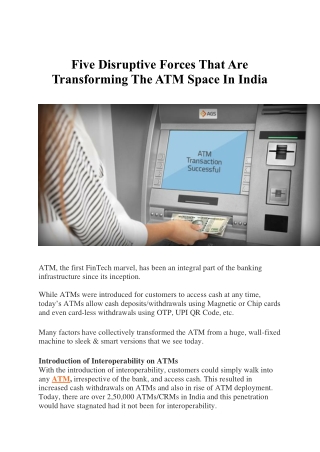 Five Disruptive Forces That Are Transforming The ATM Space In India-converted