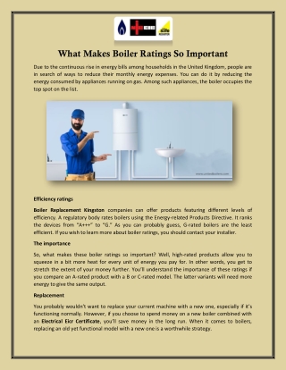 What Makes Boiler Ratings So Important?