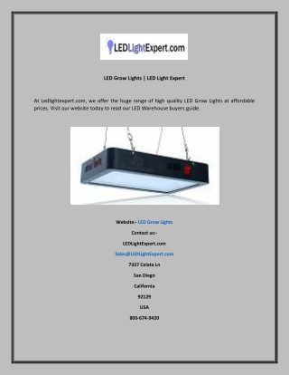 LED Grow Lights  LED Light Expert