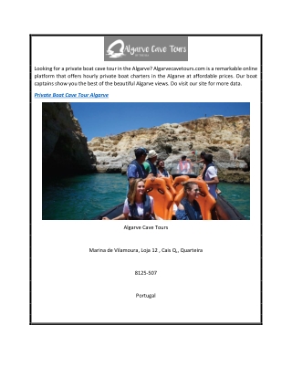 Private Boat Cave Tour Algarve  Algarvecavetours.com