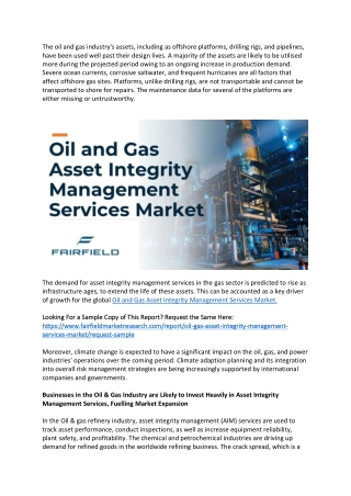 Oil and Gas Asset Integrity Management Services Market