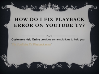 How do I fix playback error on YouTube TV?