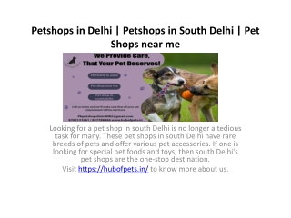 Pet Shop in Delhi | Pet Shop in South Delhi | Pet Shop near me