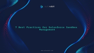 7 Best Practices for Salesforce Sandbox Management