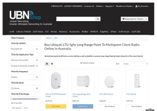 Buy Ubiquiti LTU 5ghz Long Range Point To Multipoint Client Radio Online In Aust