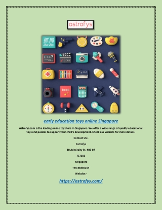 Early Education Toys Online Singapore | Astrofys.com