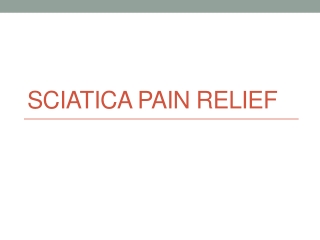 Sciatica Pain Relief