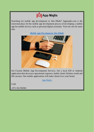 Mobile App Development Abu Dhabi | Appmajlis.comi