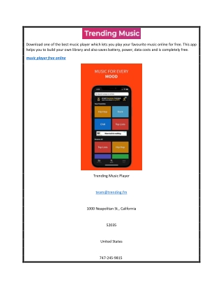 Music Player Free Online  Trending.fm