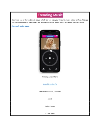 Free Music Online Player  Trending.fm