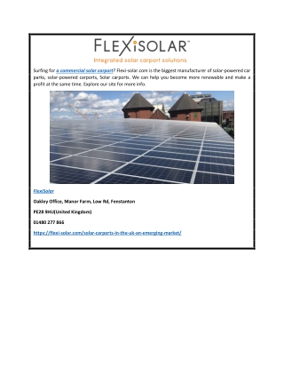 Commercial Solar Carport  Flexi-solar.com