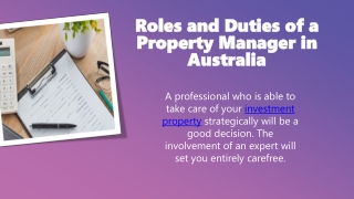 Roles and Duties of a Property Manager in Australia (2)